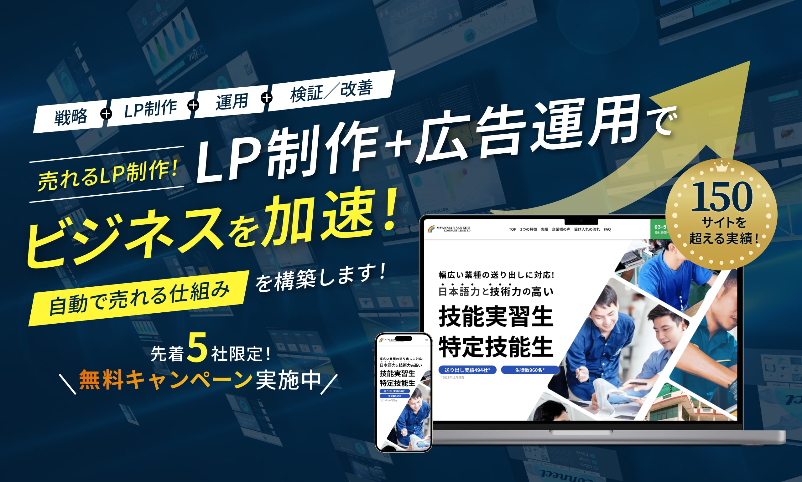 売れるLP制作！LP制作+広告運用でビジネスを加速！
